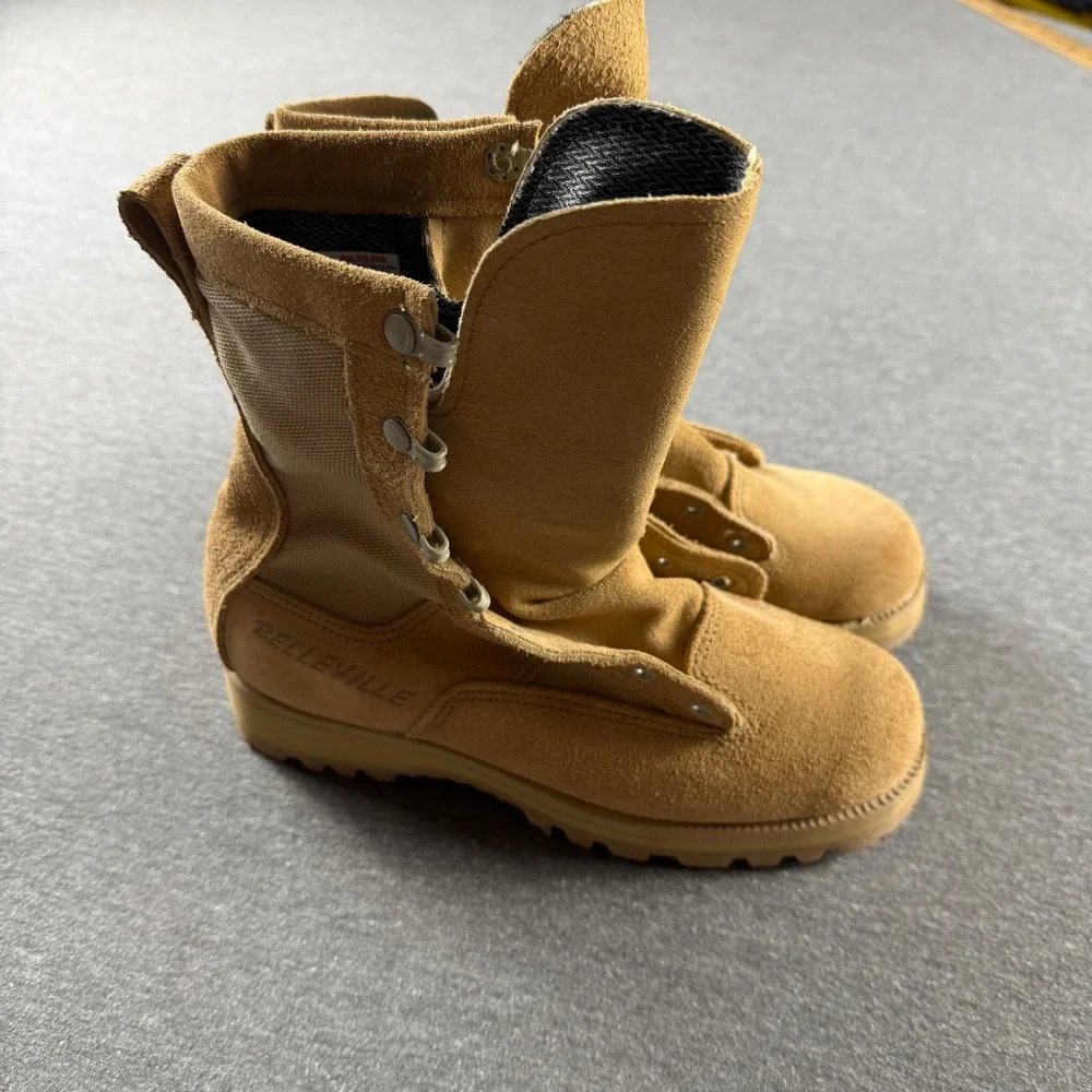 Belleville 6.5 R Mens Tan Suede Gore-Tex Military Flight Combat Boots USA‎ Made
